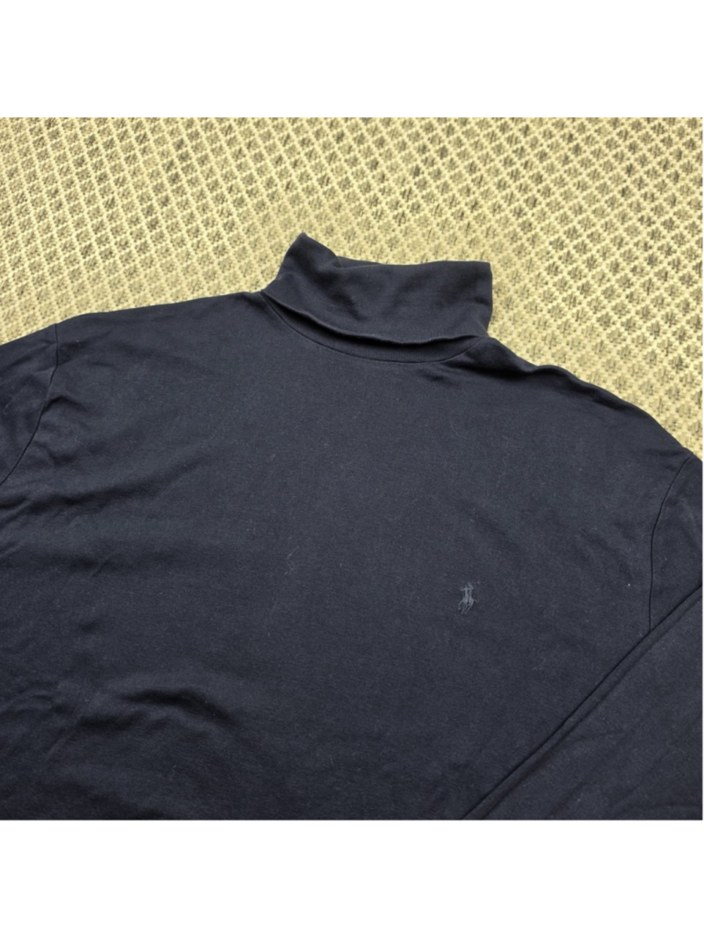 Polo Ralph Lauren Navy Blue Turtleneck Shirt Men’s XL Long Sleeve Cotton Pony